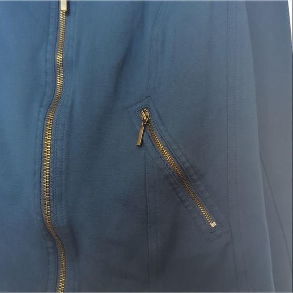 Lane Bryant Peacock Blue Moto Blazer Jacket Size 28 4X - Picture 4 of 7